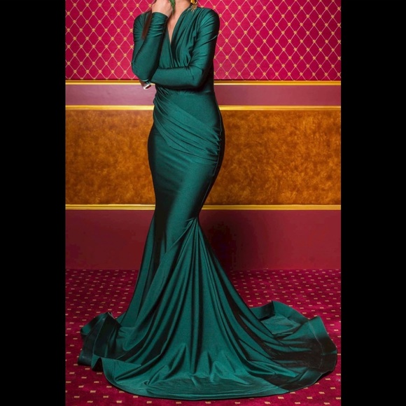 Jessica Angel Evening Gown - Hunter Green - Picture 4 of 4